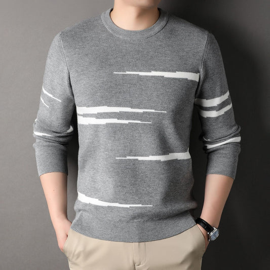 Men's Fashion Casual Round Neck Printed Sweater