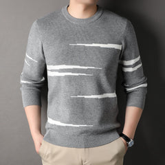 Men's Fashion Casual Round Neck Printed Sweater