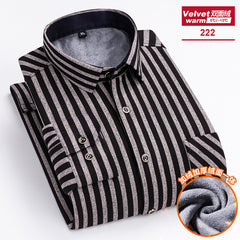 Men's Long-sleeved Double-sided Velvet Loose Casual Shirt