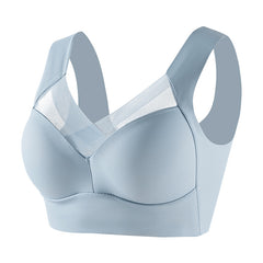 Plus size wireless lace push up bra