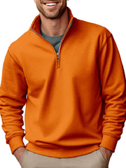 Men's Casual Stand Collar Zipper Sports Sweatshirt