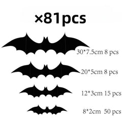 Halloween 3D Bat Spider Sticker