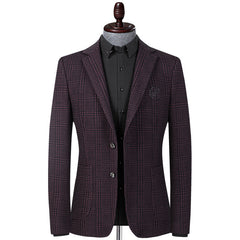 Embroidered slim fit trendy casual suit