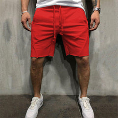 Men's Solid Color Sports Training Fitness Running Casual Shorts