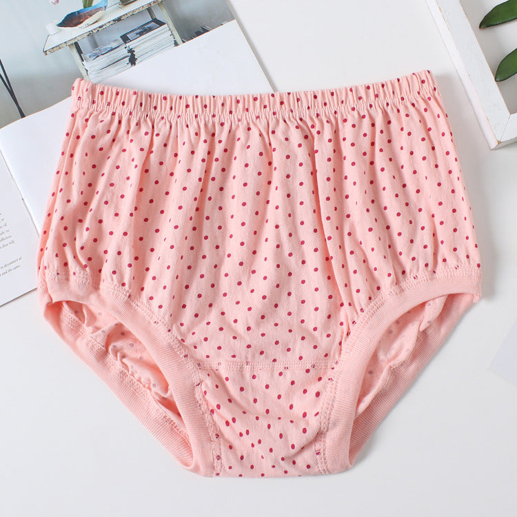 [8 PCS] Women's 100% Cotton Large Size High Waist Briefs