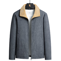 Men's Lapel Fashion Plus Velvet Corduroy Jacket