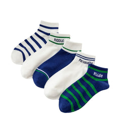 5 PCS Men's Sweat-absorbent Low-top Invisible Boat Socks Sports Cotton Socks
