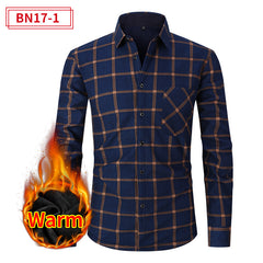 Men's Large Size Casual Warm Shirt