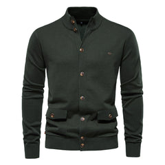 Men's High Quality Business Casual Solid Color Sweater