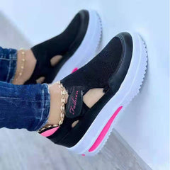 New light color matching Velcro thick-soled transparent shoes