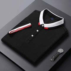 Men's Lapel Cotton Polo Shirt