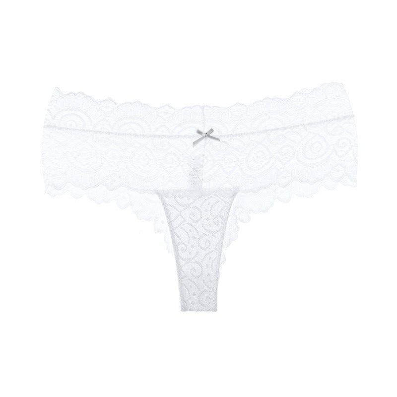 2024 New Lace Hollow Elastic Hip-lifting Skin-friendly Thong