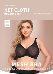 Sexy ultra-thin see-through BCDEF cup bra