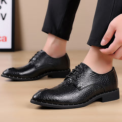2023 New Men's Business Soft Sole Casual Wear-Resistant Breathable Anti-Slip Leather Shoes