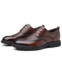 Men's Business Fashion Casual Carved Formal Leather Shoes