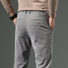 Men's Corduroy Slim Straight Striped Casual Pants