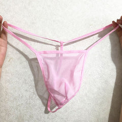 Men's Elastic Transparent Mesh Sexy Thong
