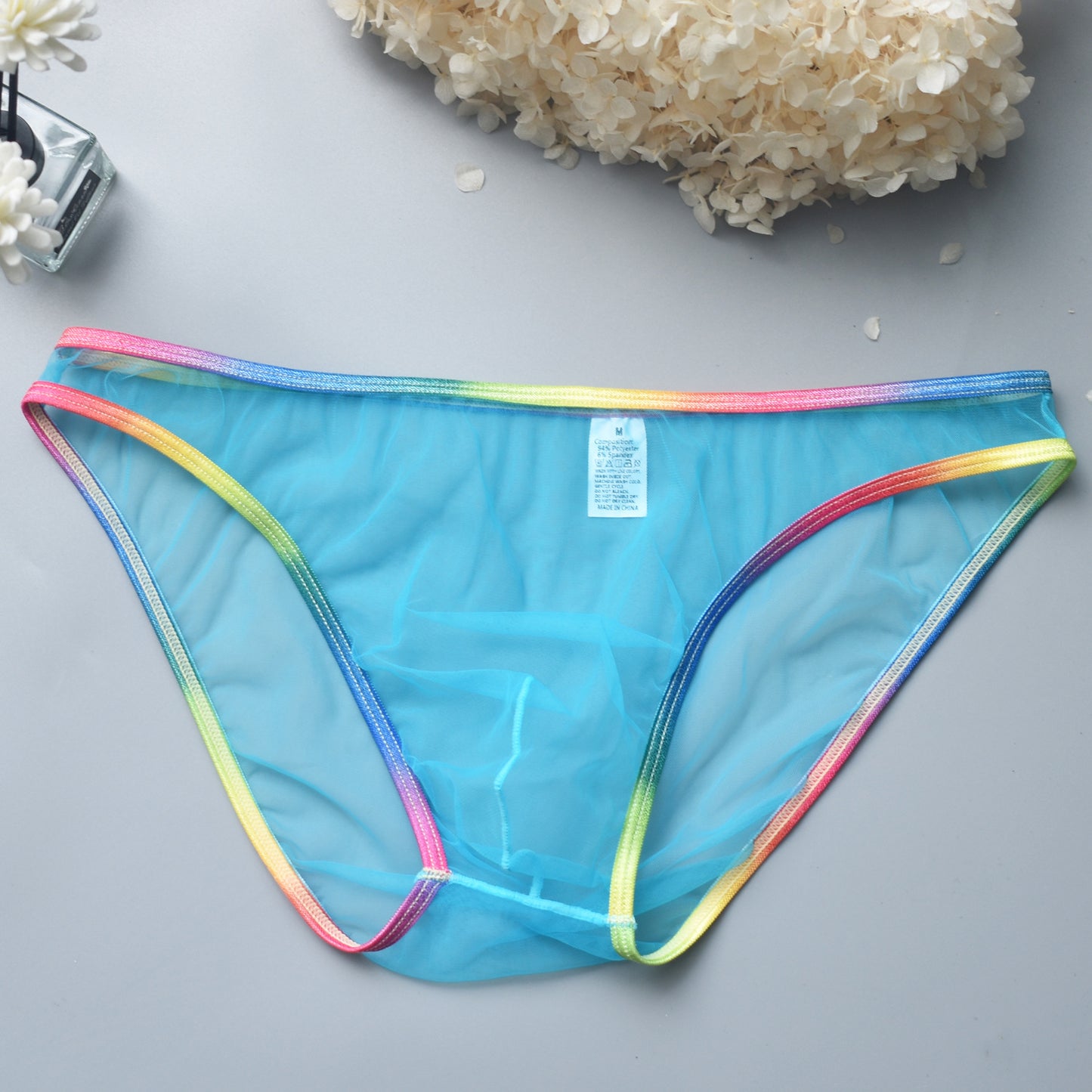 Mesh transparent sexy men's underwear