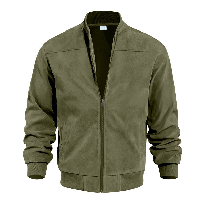 Men's Suede Zipper Casual Vintage Jacket