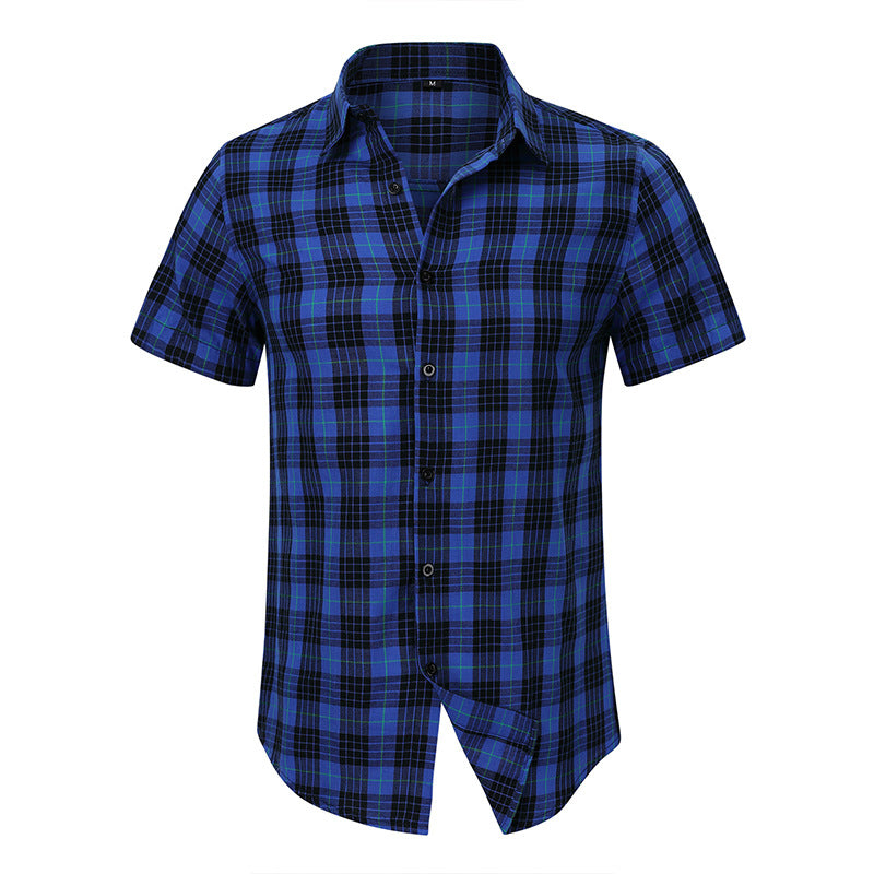 Men's 100% Cotton High Quality Casual Plaid Shirt