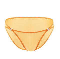 Men's New Unbuttonable Ice Silk Transparent Low-waist Briefs