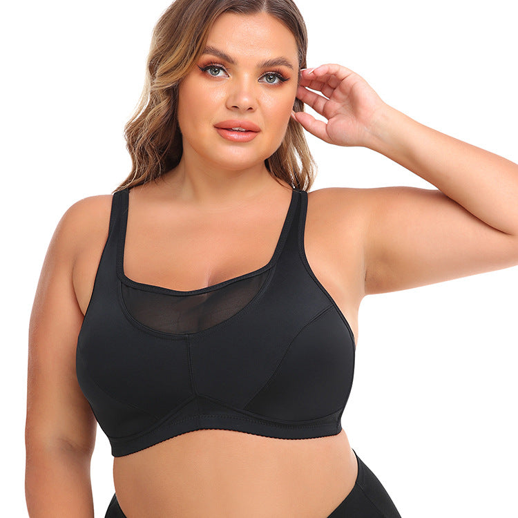 Plus size wireless sports bra