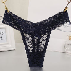 Sexy Low Rise Lace Transparent Thong
