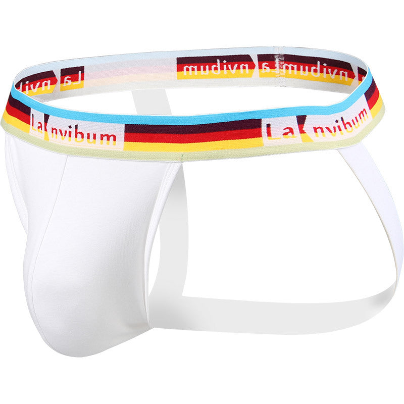 Men's Plus Size Rainbow Belt Sexy Thong