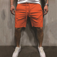 Men's Solid Color Sports Training Fitness Running Casual Shorts