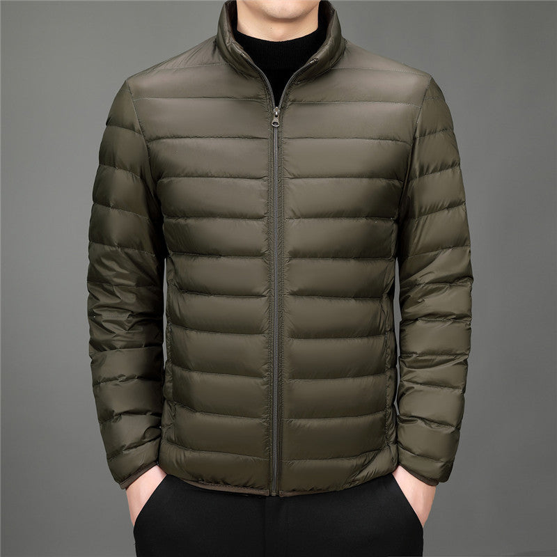 New Men's Stand Collar Lightweight Fashionable Casual Down Jacket