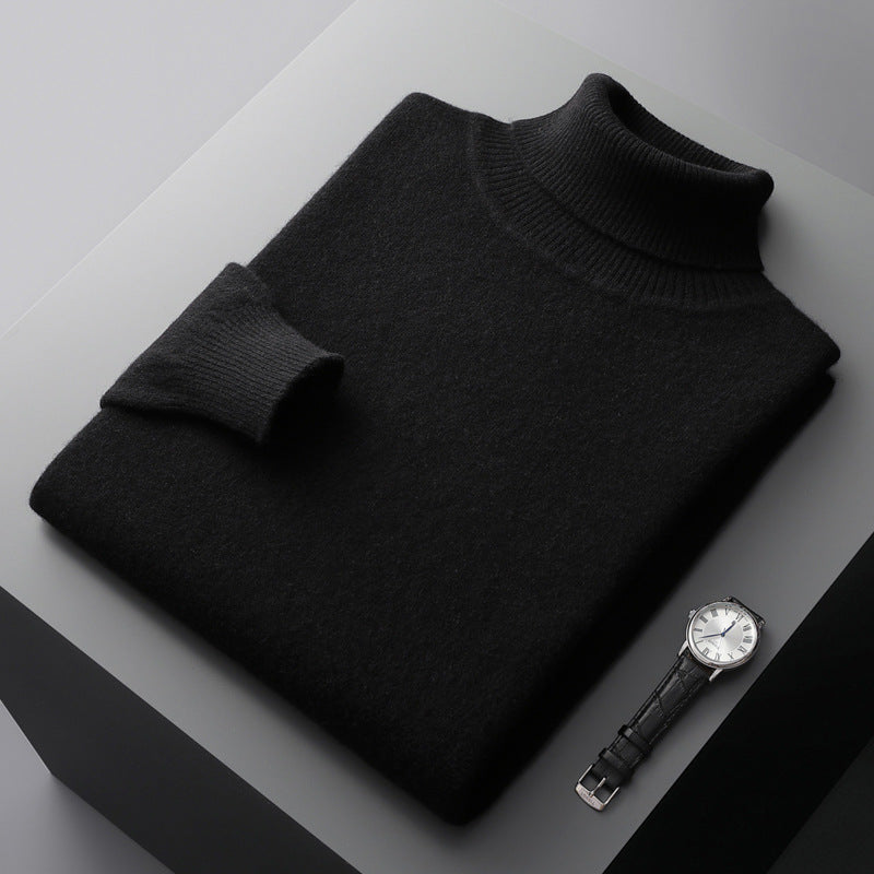 Men's 100% Wool Turtleneck Sweater