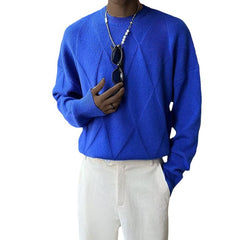 Men's New Large Size Round Neck Loose Knitted Sweater