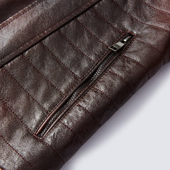 Men's Winter Fleece Leather Jacket
