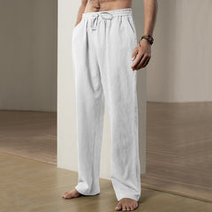 2024 New Men's Simple Fashion Solid Color Casual Straight Pants