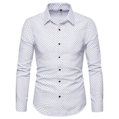 Men's Slim Floral Fashion Business Casual Shirt