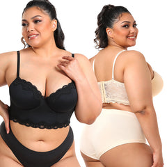 New high-support body-shaping vest-style body-shaping lace back-beautiful large size bra V210699