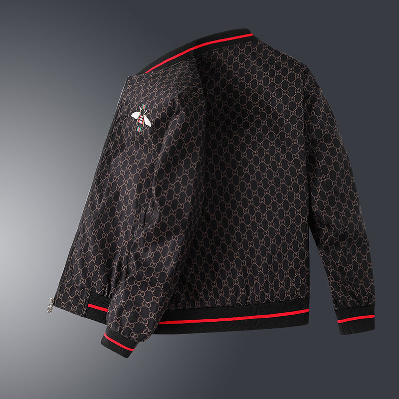 New high-end fashion trend embroidery printed jacket
