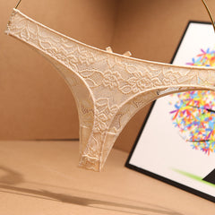 Lace Sexy Mesh Seamless Low-waist Transparent Thong