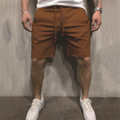 Men's Solid Color Sports Training Fitness Running Casual Shorts