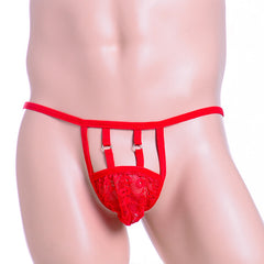 Men's See-through Sexy Suspender Thong