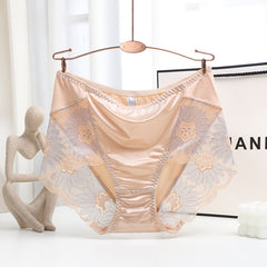 Hip-lifting Sexy Lace Seamless High Waist Large Size Briefs