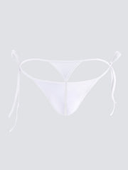 Men's Seamless Breathable Transparent Ice Silk String Thong