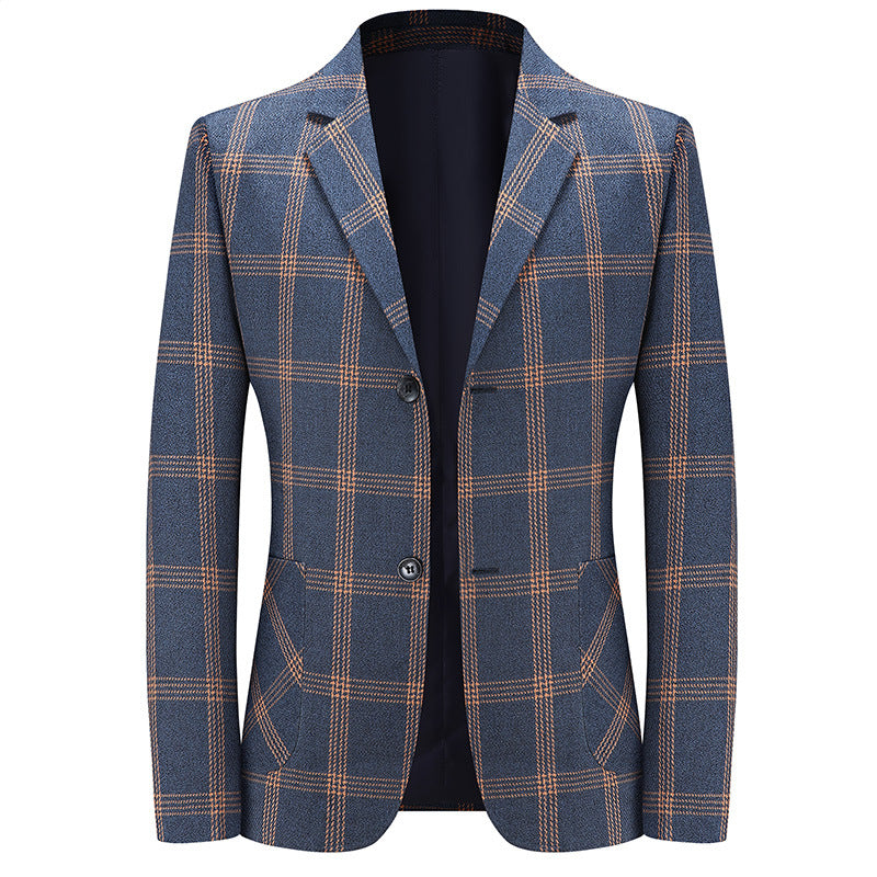 Business plaid non-iron wear-resistant suit jacket