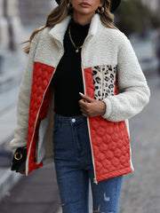 New Casual Loose Round Neck Spliced Double-sided Velvet Jacket