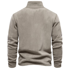 Men's Stand-up Collar Half-zip Long-sleeved Trendy Versatile Top