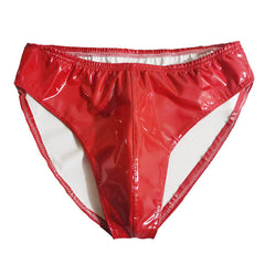 Men's Glossy PU Butt Lifting Briefs