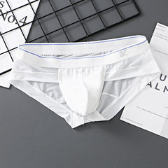 Men's Ultra-thin Ice Silk Mesh Breathable Quick-drying Transparent Sexy Briefs
