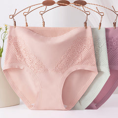 Women's High Waist Pure Cotton Antibacterial Panties