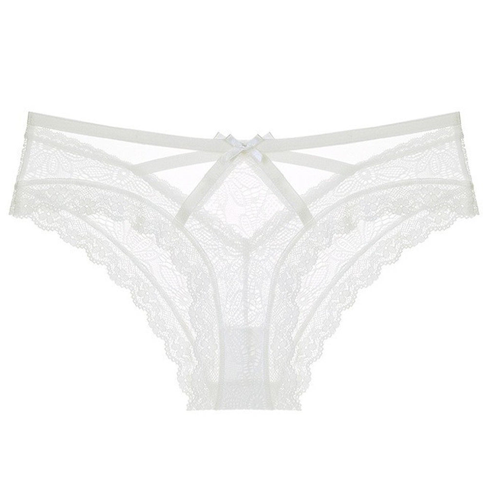 Sexy bow romantic lace panties