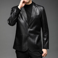 Men's Fashion Casual Leather Jacket